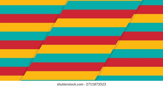 Fondo colorido del patrón de la línea de la raya inconsútil. Estilo de papel doblado. Plantilla de Tecnología y Anuncio deportivo