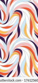 Patrón de rayas sin costuras coloridas. Fondo abstracto de diseño ondulado. Vector, EPS 10