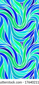 Colorful seamless striped pattern. Wavy stylish abstract background. Vector, EPS 10