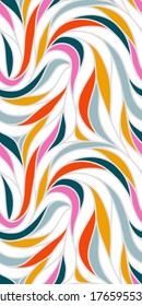 Farbiges, nahtloses, gestreiftes Muster. Schön stylischer abstrakter Hintergrund. Vektorgrafik, EPS10