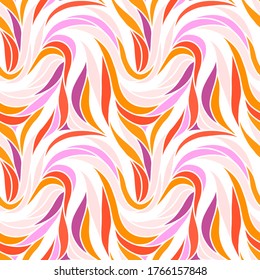 Colorful seamless striped pattern. Wavy stylish abstract background. Vector, EPS 10