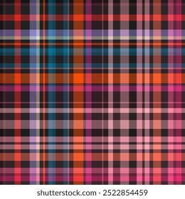 colorful seamless striped plaid pattern design. for plaid, fabric, carpet, rug, textile, clothes, table, gingham, tartan, weaving, dress, clothing. Vector drawing