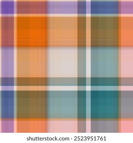 Diseño de patrón de cuadros a rayas sin costuras de colores para cuadros, tela, alfombra, alfombra, textil, ropa, mesa, guinga, kilt, envoltura, embalaje, tartán, tejido, vestido, ropa. Dibujo de Vector