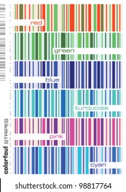 colorful seamless stripes vector illustration set