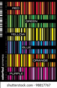 colorful seamless stripes vector illustration set