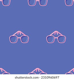 Colorful seamless summer pattern with Sunglasses