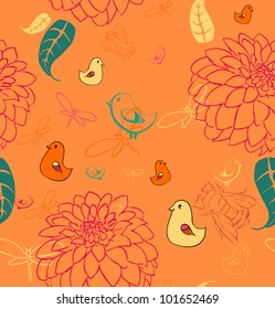 Colorful seamless summer pattern in vector