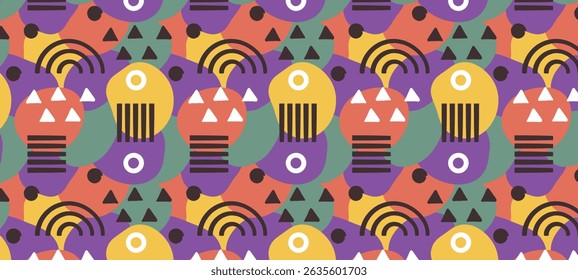Colorful seamless patterns（Patterns are in the Swatches panel）