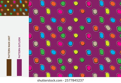 Colorful Seamless textile cloth pattern collection vector illustration

