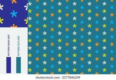 Colorful Seamless textile cloth pattern collection vector illustration
