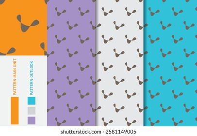 Colorful Seamless textile cloth pattern collection vector illustration
