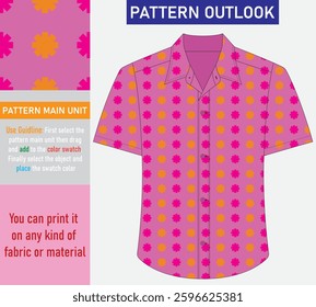 Colorful seamless textile pattern design
