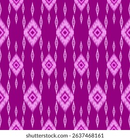 Colorful Seamless Textile Pattern – Floral Motif with Geometric Swirls in Bright Retro Tones