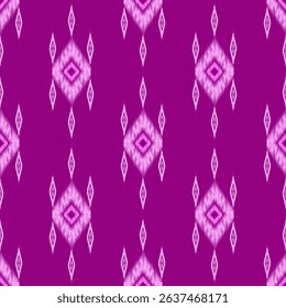 Colorful Seamless Textile Pattern – Floral Motif with Geometric Swirls in Bright Retro Tones