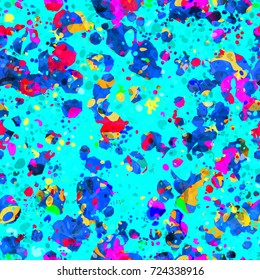 Colorful seamless texture from blots and stains. Abstract vector background for web page, banners, fabric, home decor, wrapping