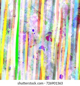 Colorful seamless texture from brush strokes and blots. Abstract vector background for web page, banners, fabric, home decor, wrapping 