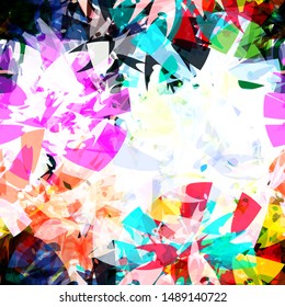 Colorful seamless texture with different blots. Abstract vector background for web page, banners backdrop, fabric, home decor, wrapping