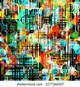 Colorful seamless texture with different shapes. Abstract vector background for web page, banners backdrop, fabric, home decor, wrapping