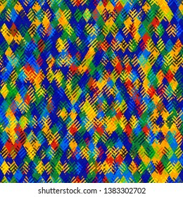 Colorful seamless texture with rhombus and herringbone. Abstract vector background for web page, banners backdrop, fabric, home decor, wrapping