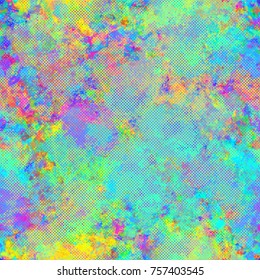 Colorful seamless texture with spots and dots. Urban grunge pattern. Abstract vector background for web page, banners backdrop, fabric, home decor, wrapping
