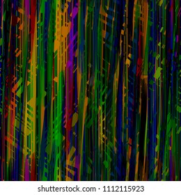Colorful seamless texture from strokes and vertical lines. Grunge surface. Abstract vector background for web page, banners backdrop, fabric, home decor, wrapping