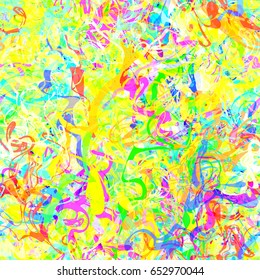 Colorful seamless texture from twisted likes and stripes. Abstract vector background for fabric, wrapping, home decor.
