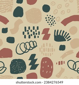 Colorful Seamless Trend Simple Ornament Texture. Black Repeated Classic Isolated Style, Seamless Print. White Seamless Elegant Decorative Decor Art