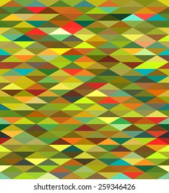 Colorful Seamless Triangle Abstract Background. Vector Pattern of Colored Geometric Shapes