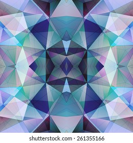 Colorful Seamless Triangle Abstract Background. Vector Pattern of Colored Geometric Shapes