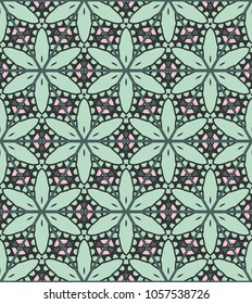 Colorful seamless triangle patchwork pattern. Abstract hand drawn art, stylized floral doodle ornament. Tribal ethnic arabic, indian decor. Vector collage quilt pattern. Textile fabric paper print