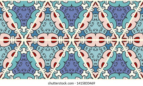 Colorful seamless triangle patchwork pattern. Abstract hand drawn art, stylized floral doodle ornament. Tribal ethnic arabic, indian decor. Vector collage quilt pattern. Textile fabric paper print