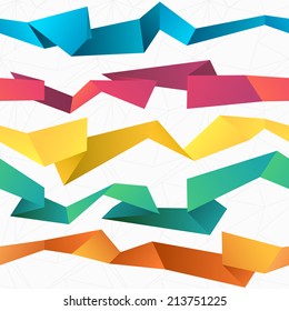 Colorful seamless vector abstract polygonal origami background.
