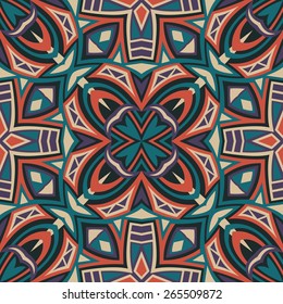 Colorful seamless vector ethnic pattern background