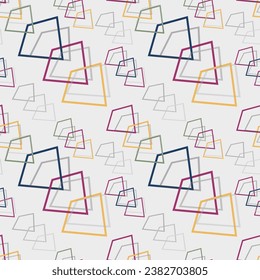 Colorful seamless vector pattern created with trapezoids