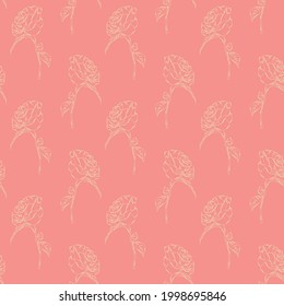 Patrón de vectores sin costura colorido con flores dibujadas a mano - para tejidos, ropa, vacaciones, papel de embalaje, decoración.