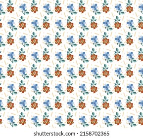 Colorful seamless vector pattern in a modern floral style with flowers. Modern exotic Summer floral repeat background for fabrics. design for paper, cover, fabric, interior decor and other use
