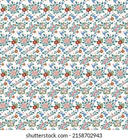 Colorful seamless vector pattern in a modern floral style with flowers. Modern exotic Summer floral repeat background for fabrics. design for paper, cover, fabric, interior decor and other use