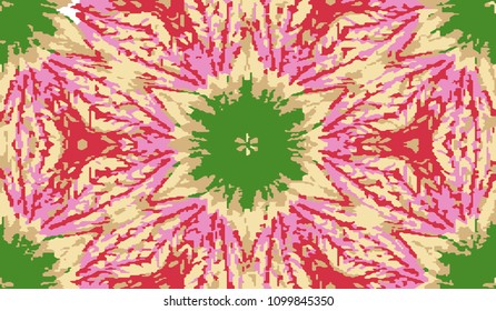 Colorful Seamless Vector Pattern. Tile For Background, Banner, Textile, Screen, Wrapping, Print, Fabric. Abstract Painted Vector Pattern Tile