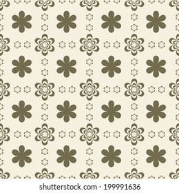 Colorful seamless vector texture with flowers