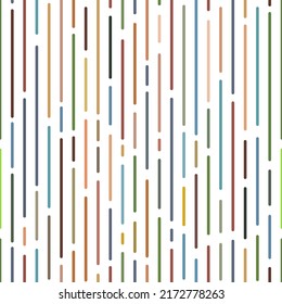 Colorful seamless vertical stripe pattern. Vector dotted line illustration graphic.