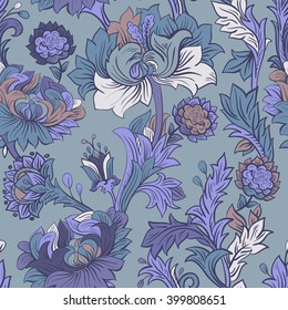 Colorful seamless wallpaper. Flowers pattern. Floral backdrop