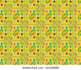 colorful seamless wallpaper pattern, geometric style