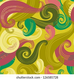 Colorful seamless wave pattern