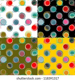 Colorful Seamless Yarn Balls Pattern. Seamless Yarn Balls Pattern. Vector EPS10. No effects used.