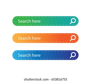 Colorful Search Here Button Concept