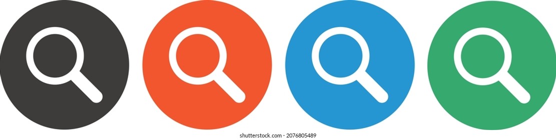 Colorful search icon set. Vector.