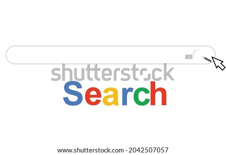 Colorful search tab. vector illustration