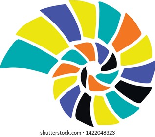 colorful seashell abstract background vector