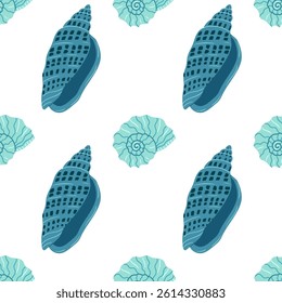 Colorful seashell patterns in a coastal design suitable for various decor styles