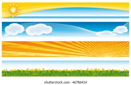 Colorful seasonal banners. Vector collection.